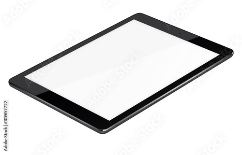 Tablet pc computer isolated on white background.