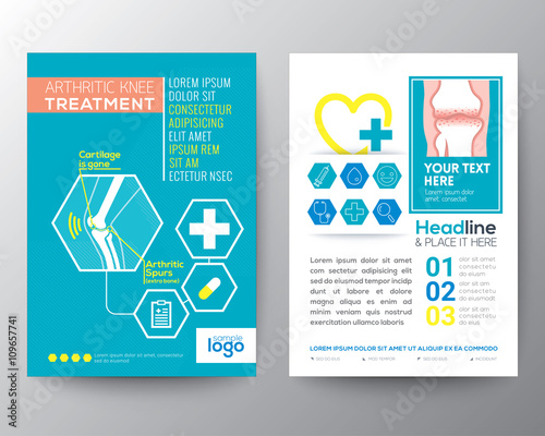 Health Care and Medical Poster Brochure Flyer design Layout template