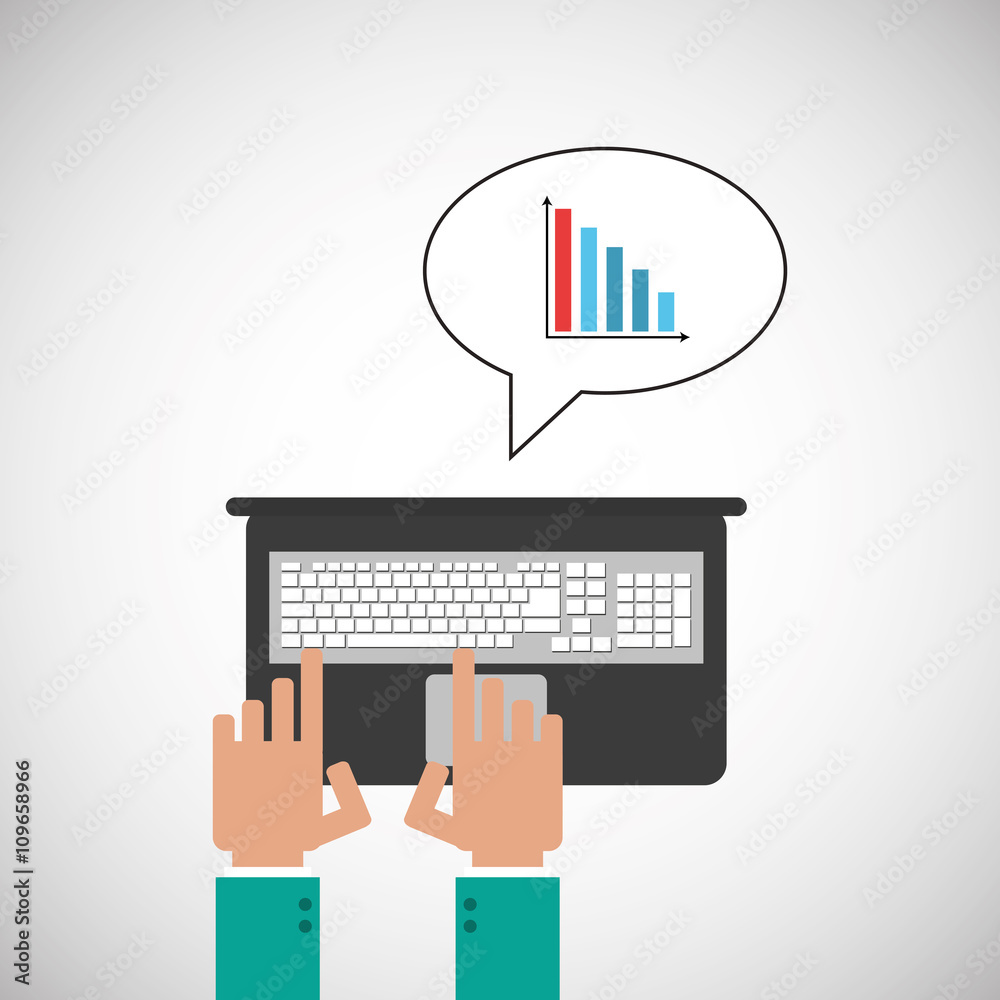 Obraz premium technology design. laptop illustration. media icon