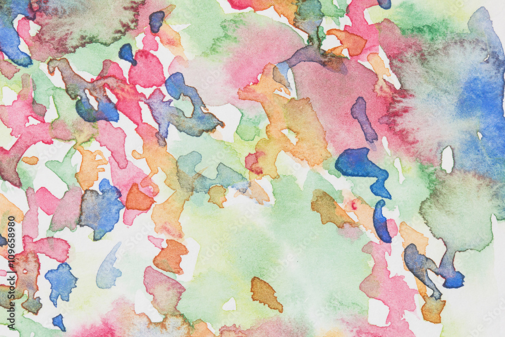 abstract colorful watercolor illustration