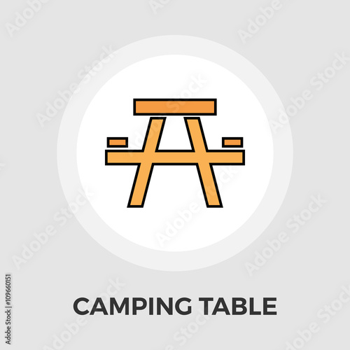 Camping table Vector Flat Icon