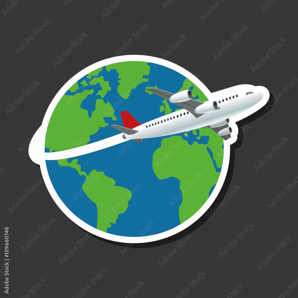 travel design, vacations and tourism concept, vector illustration