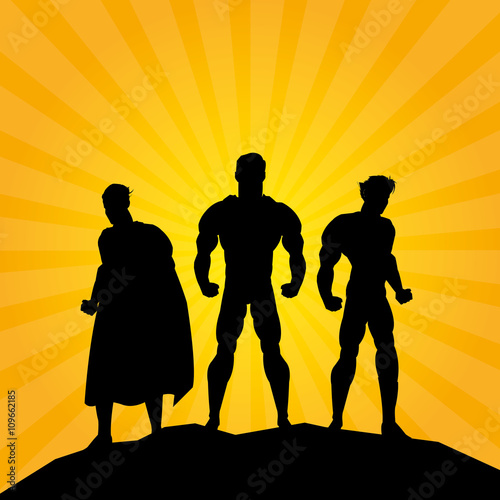 Superhero design. Superman icon. Costume illustration