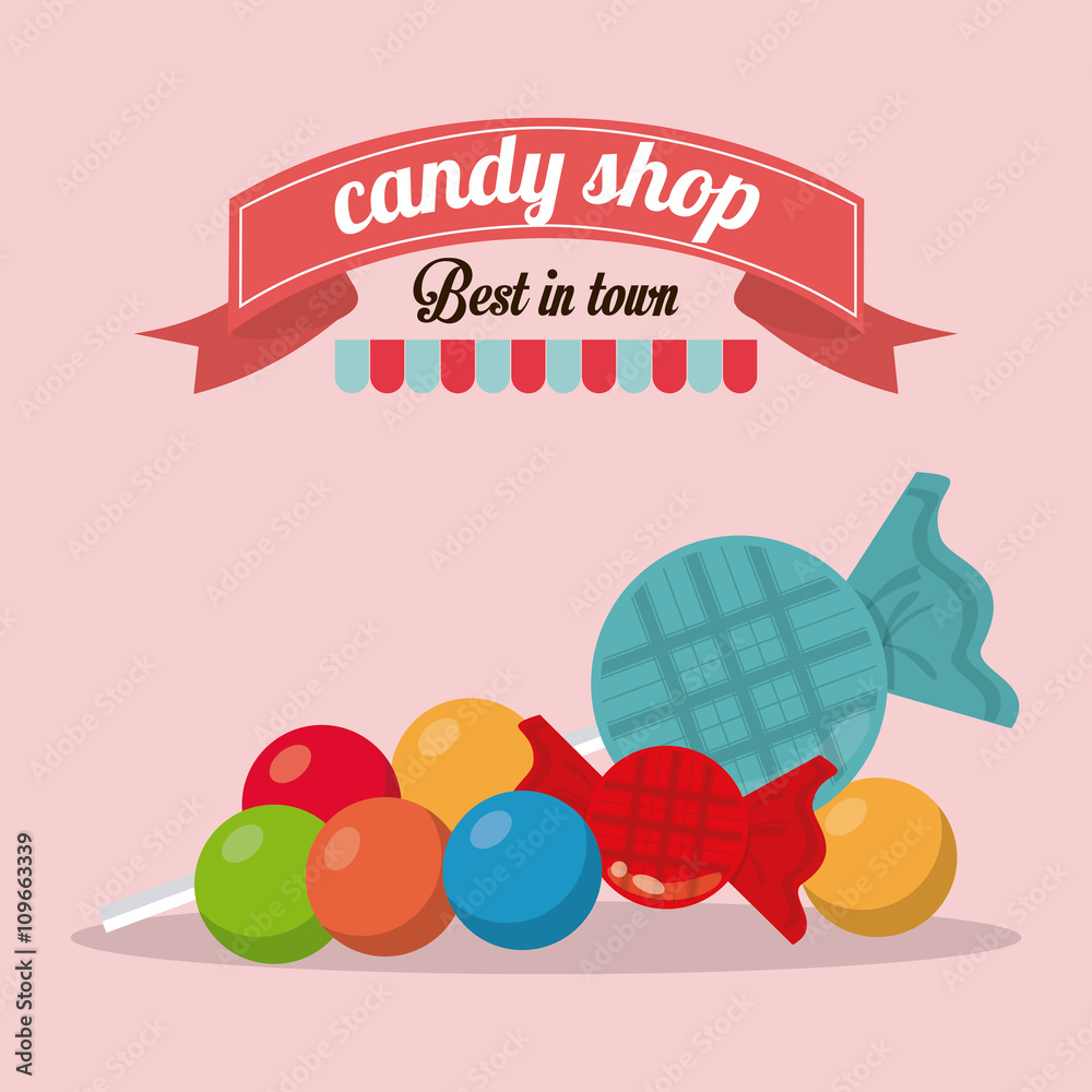 Candy design. sweet icon. dessert concept, vector illustration
