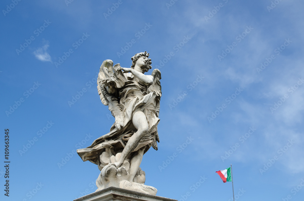 Angel sculpture in Rome, Italy