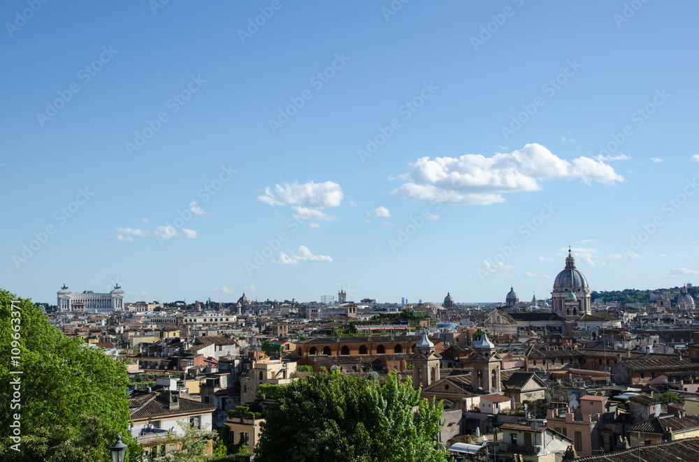 Rome skyline at spring