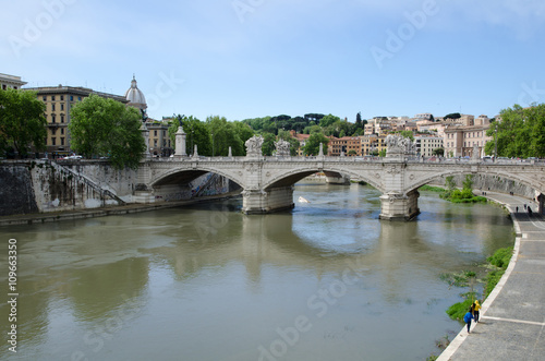 Old bridge in Rome, Italy