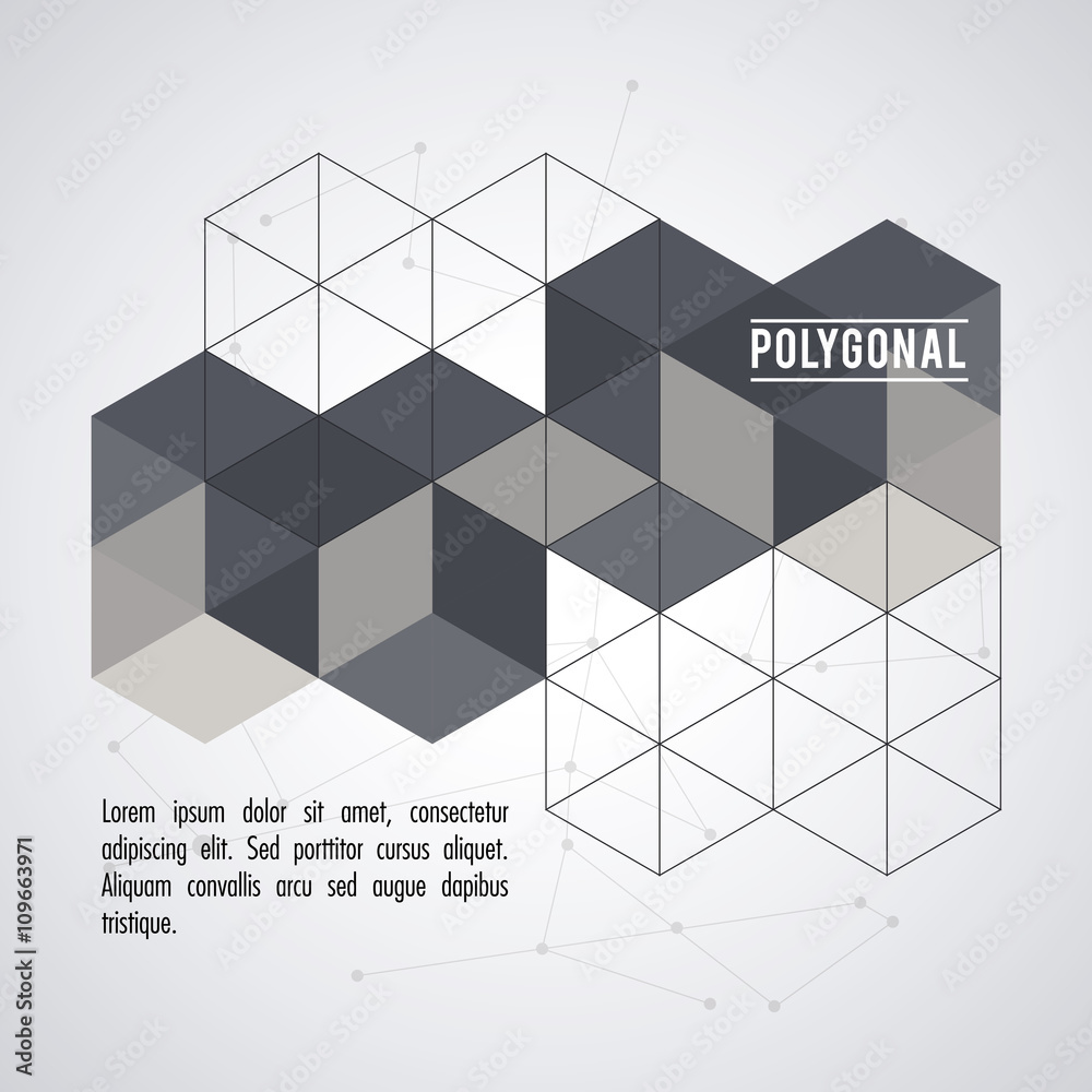 Polygonal design. Geometric shape design. , vector illustration