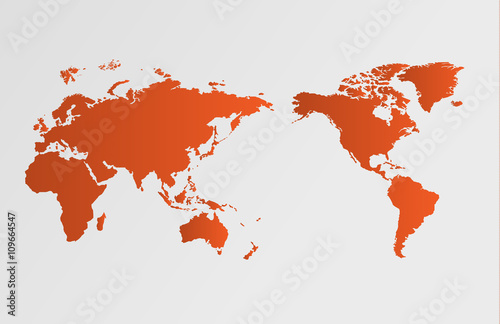 World map global warming, vector illustration