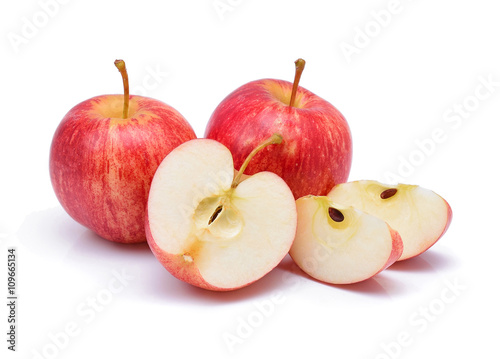 Fresh gala apples isolated on white