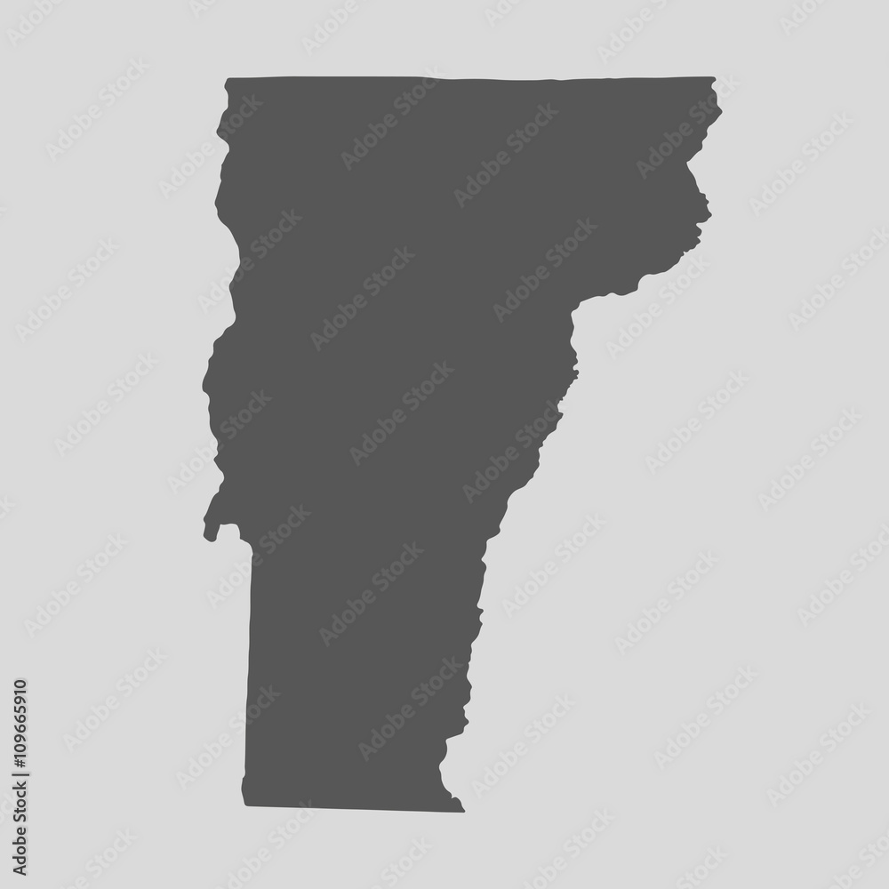 Black map state Vermont - vector illustration. Black map state Vermont - vector illustration.
