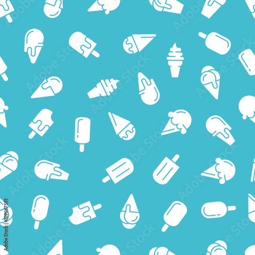 Ice cream seamless pattern.