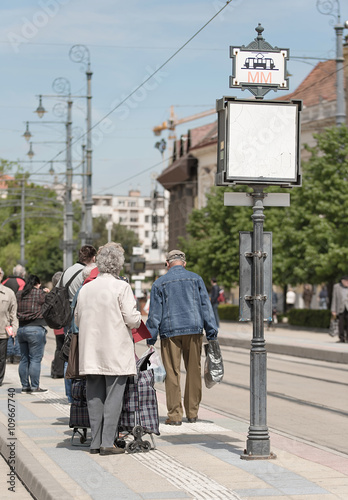 Wallpaper Mural People waiting for a tram Torontodigital.ca
