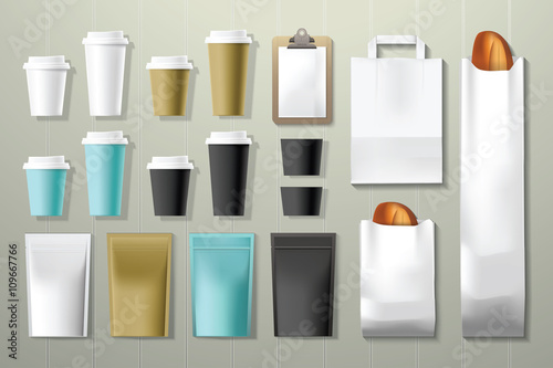Coffee shop and restaurant corporate identity packaging mock up