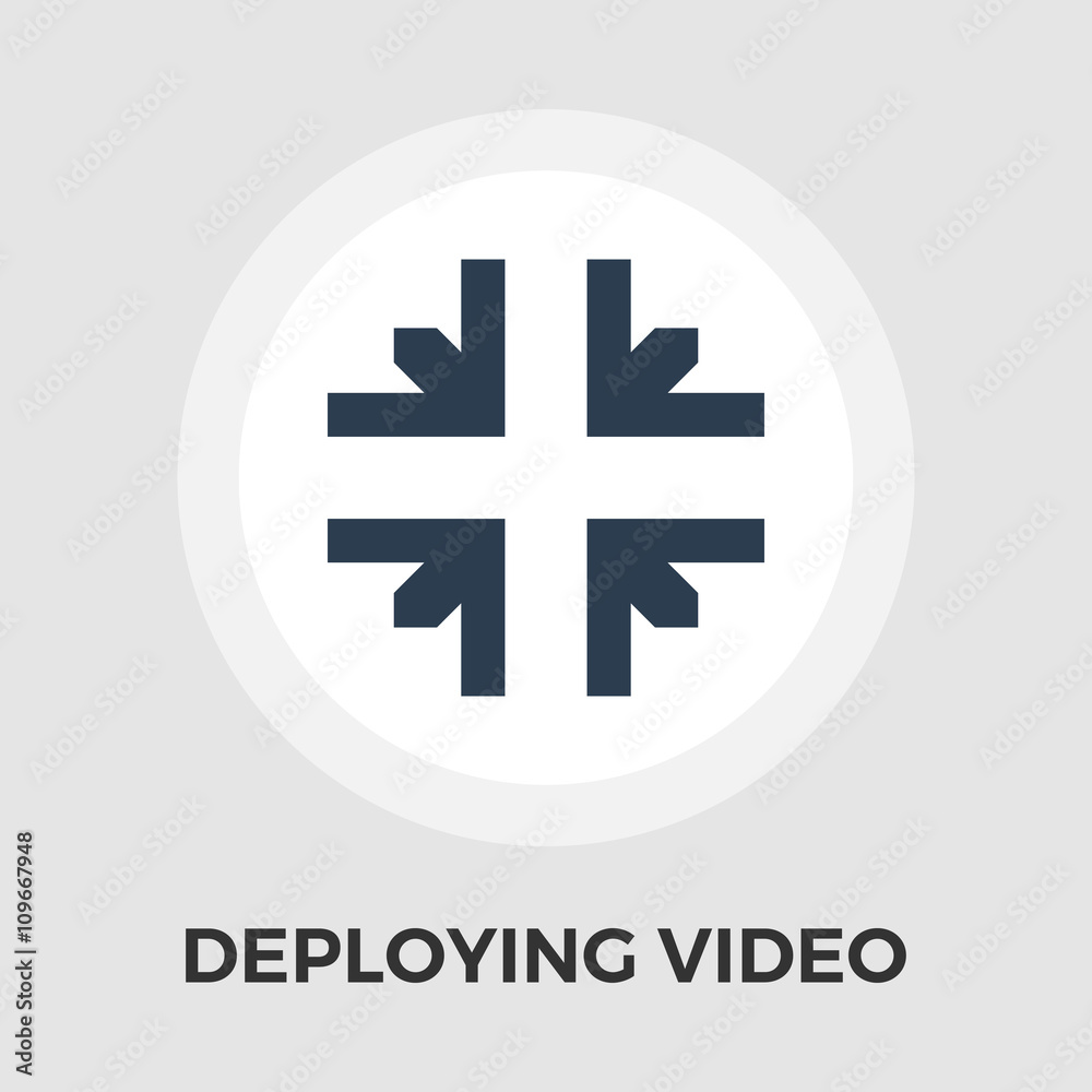 Obraz premium Deploying video vector flat icon