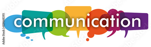 Colored Speech Bubbles Header Communication
