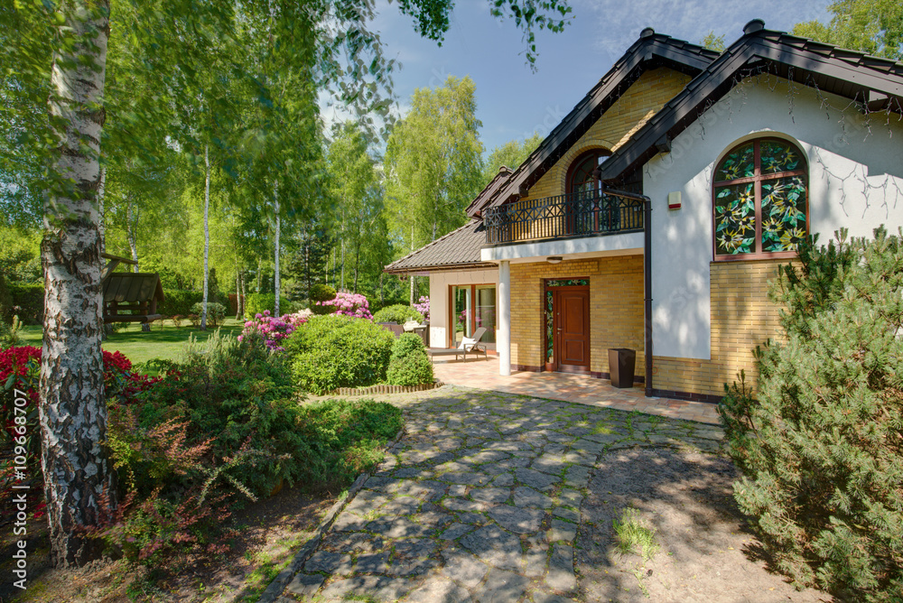 Front view of the house