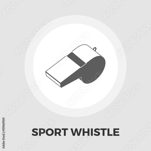 Sports whistle flat icon