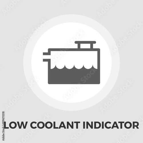 Low coolant indicator flat icon