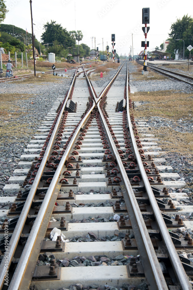 crossroad Railroad tracks