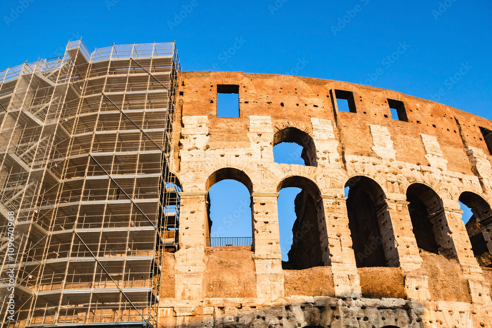 Restoration of the Colosseum in Rome