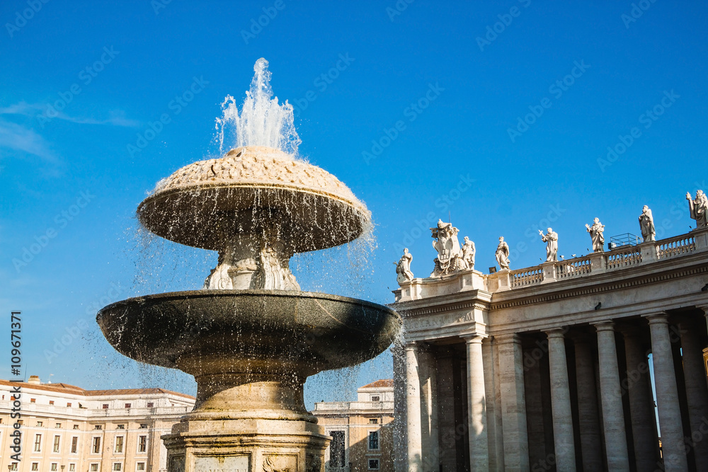 The Fountain of St. Peter's Square, Vatican city