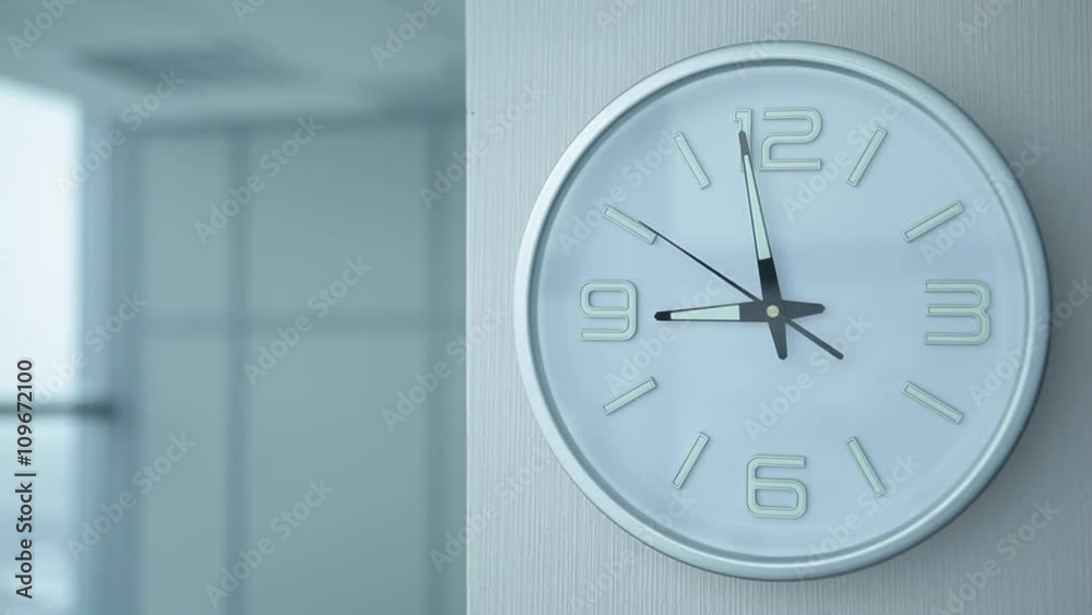 Timelapse of Office Clocks/Timelapse of office clock showing 9