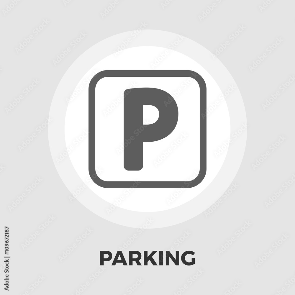 Parking symbol icon flat Parking symbol icon flat