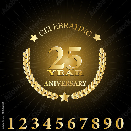 25th golden anniversary logo, 25 years anniversary celebration photo