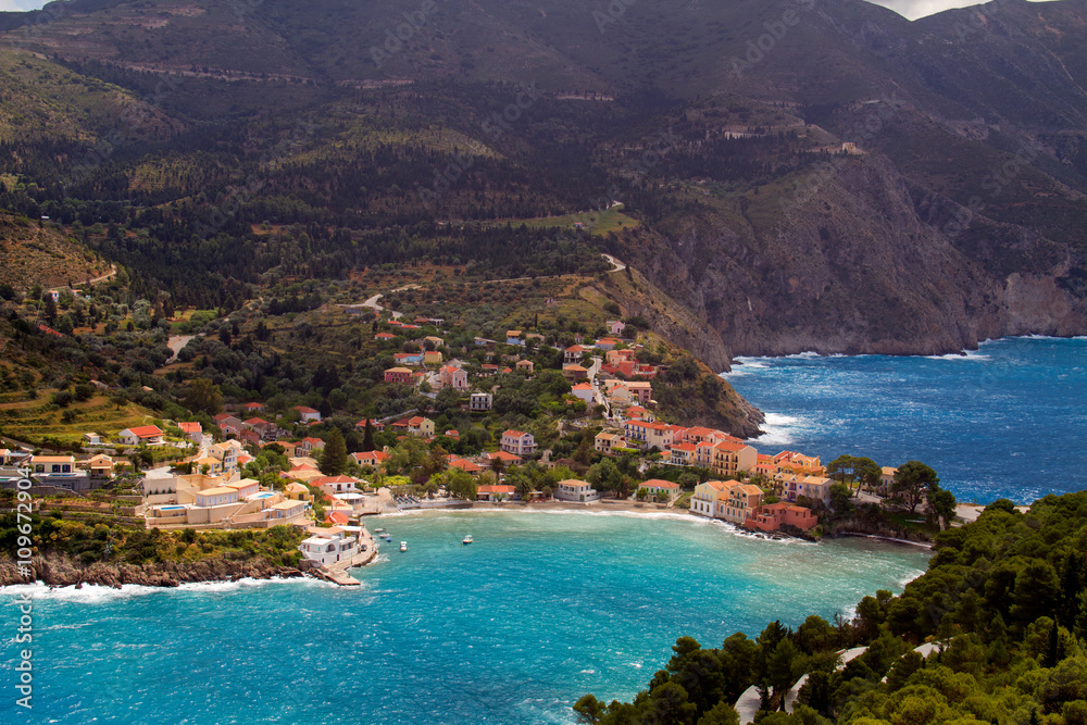 Assos, a small and charming village on the Ionian Island Kefalonia