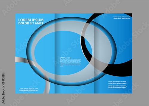 brochure design template vector tri-fold
