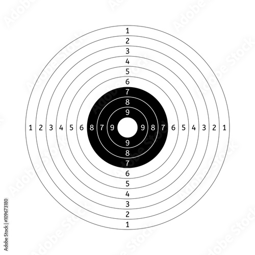 Shooting target with points
