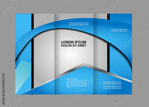 brochure design template waves tri-fold 