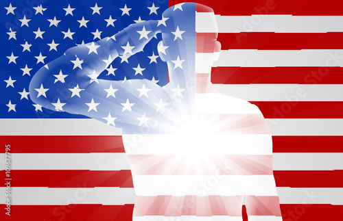 Veterans Day Soldier Saluting