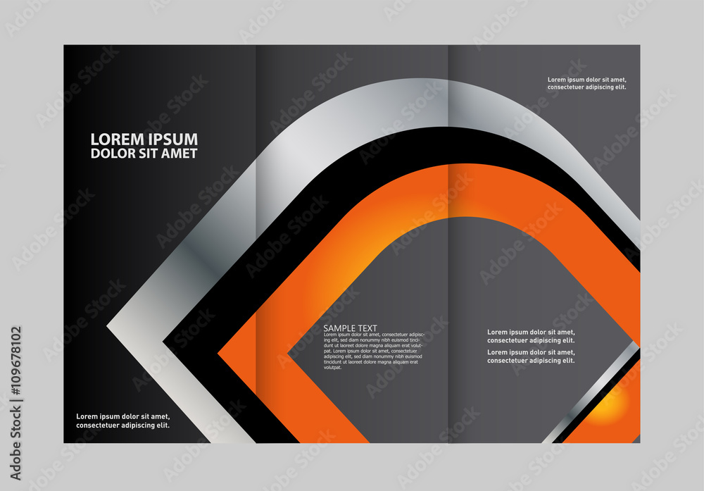 Fototapeta premium Trifold business brochure print template 