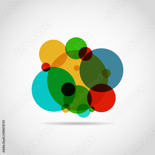 Modern colorful geometrical circles design for web background