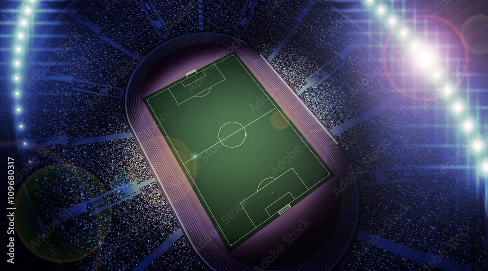 Naklejka premium Aerial View of Soccer Stadium