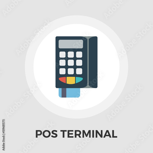 POS terminal flat icon