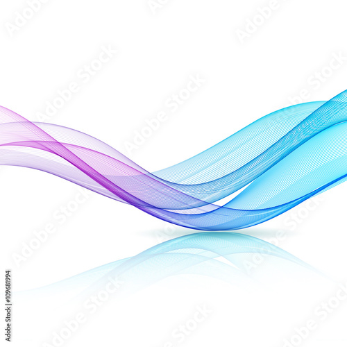 Abstract color wave design element