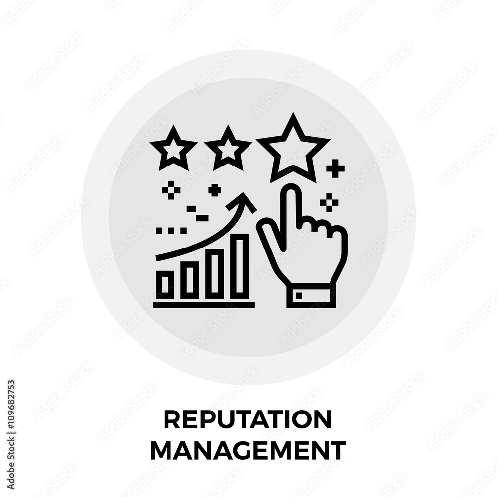 Reputation Management Line Icon