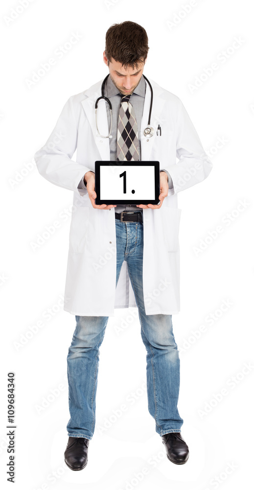 Fototapeta premium Doctor holding tablet - Number 1