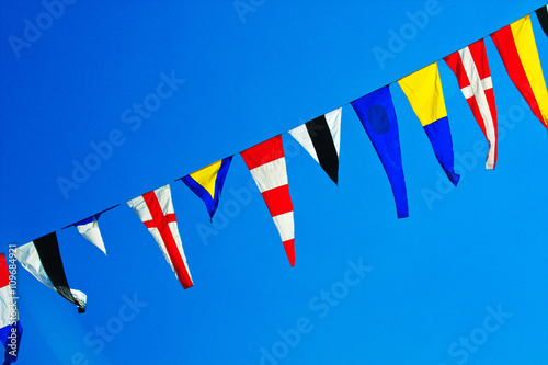 Navy ship signal flags.