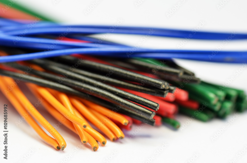 Colored electrical cables and wires