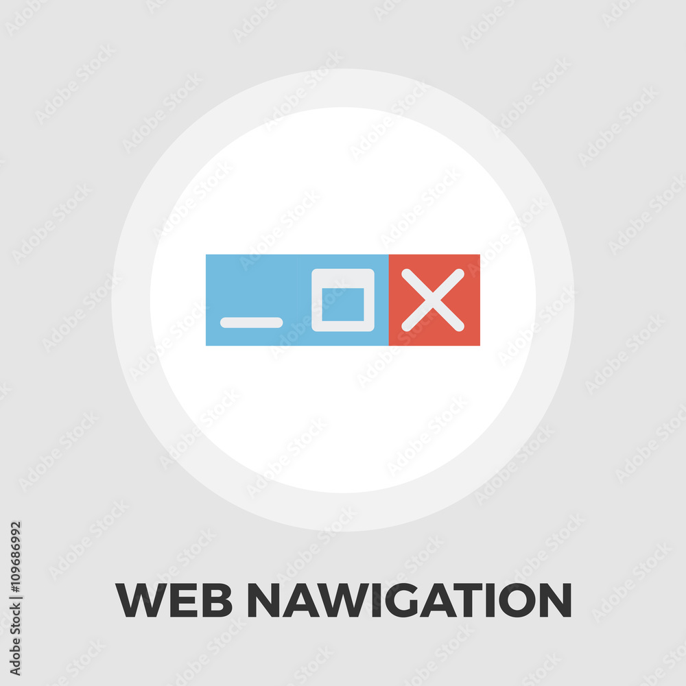 Fototapeta premium Web navigation icon flat