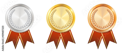 A Gold Silver Bronze badge