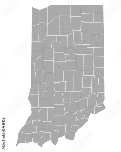 Karte von Indiana