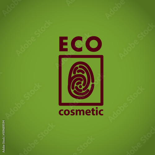 Vector flat eco product emblem. Ecological cosmetic sign. Natural product line. Nature certificate quality. Eco symbol. Natural cosmetics. Bio organic product.