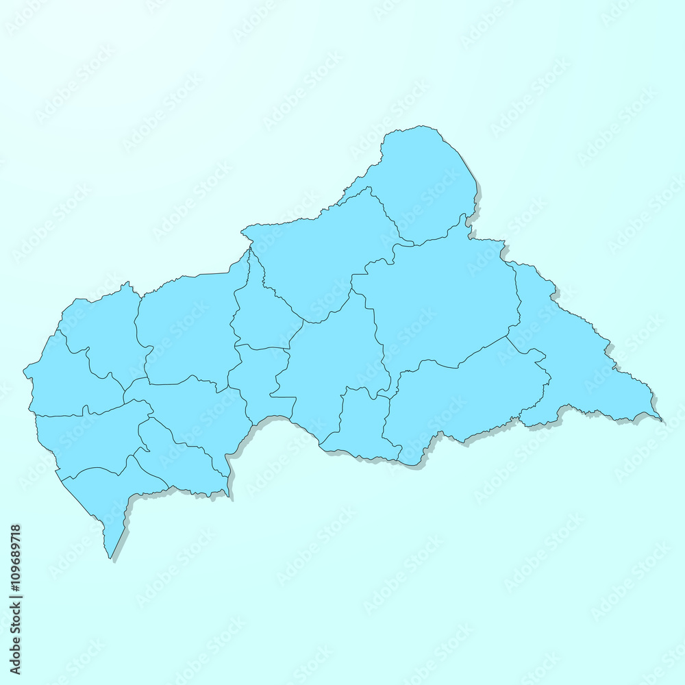 Central African Republic blue map on degraded background vector