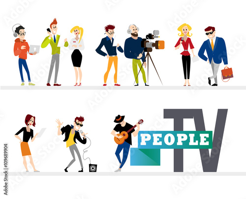 Vector flat profession characters. Human icon. Profession icon. Friendly people icon. Woman icon. Lady icon. Man icon. Girl icon. Boy icon. Icon set. 