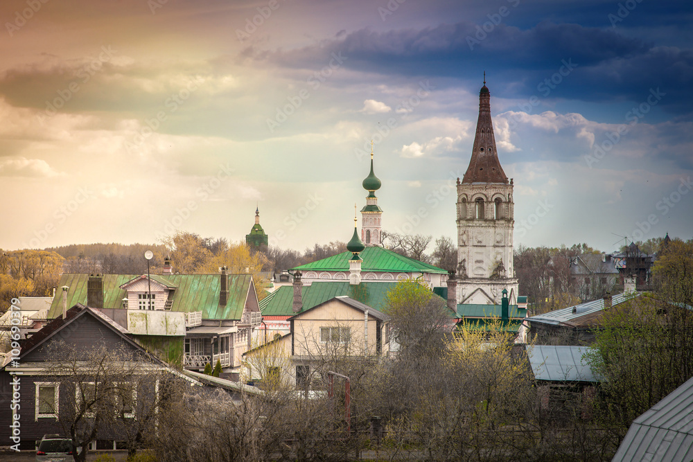 Naklejka premium Beautiful cityscape. Vladimir, a city of the Golden Ring. Ancien